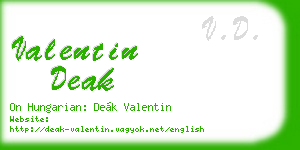 valentin deak business card