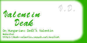 valentin deak business card